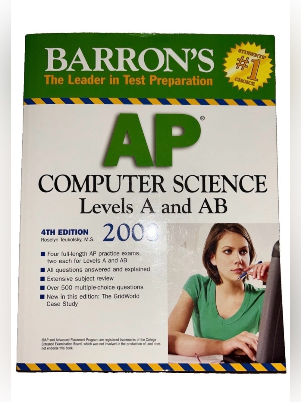 Barron's AP Computer Science Levels A & AB by Roselyn Teukolsky 4th Edition 2008